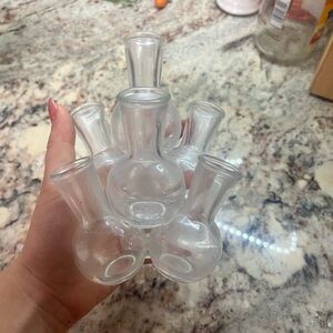Clear Glass Bud Vase Cluster propagador